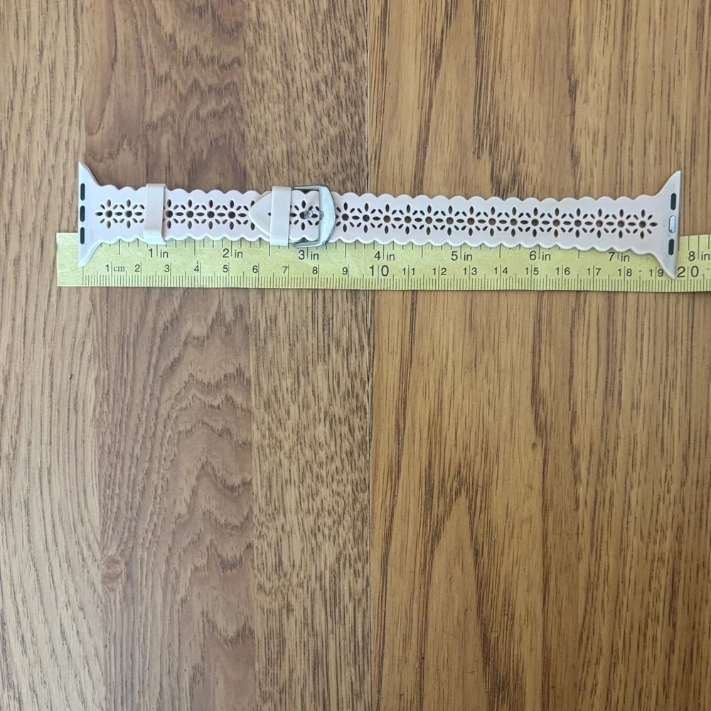 Floral Cutout Apple Watch Bands in Pink and Gray